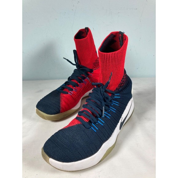 RARE Nike Hyperdunk Flyknit Olympic USA Red Blue White 843390-446 Men’s Size 8 main image 4